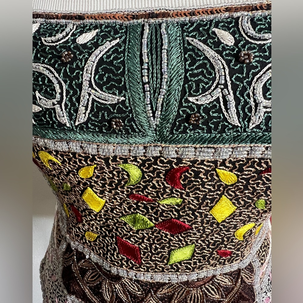 Vintage Anthropologie Aftershock Corset Cami Silk Beaded 90s Party Sexy MoneyNEW - Picture 13 of 17
